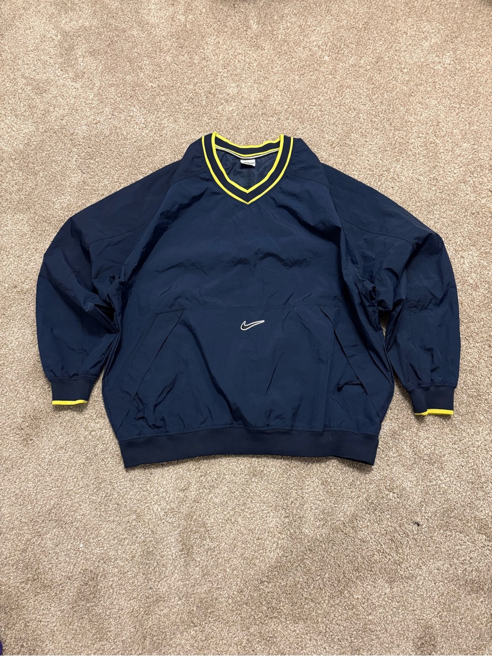 Vintage 90s Nike V-Neck Windbreaker Pullover